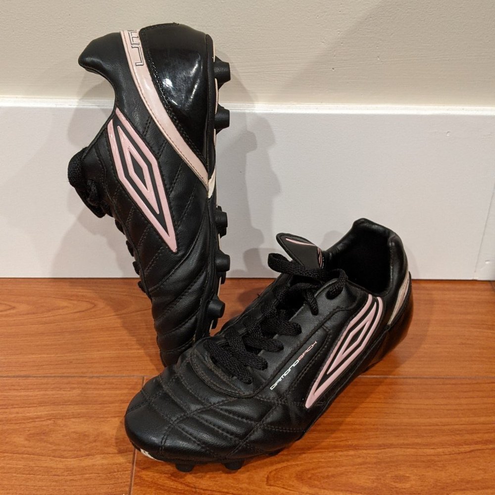 Umbro Blush Pink and Black Cleats